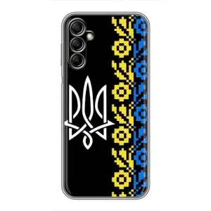 Силиконовый Чехол на Samsung Galaxy A14 5G (Герб и вышыванка)
