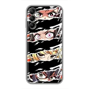 Силиконовые чехлы с глазами Anime для Самсунг Гелекси А14 (5G) (Глаза на чорном)