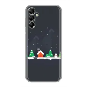 Силіконовий бампер на різдво для Samsung Galaxy A14 5G (Місто зимове)