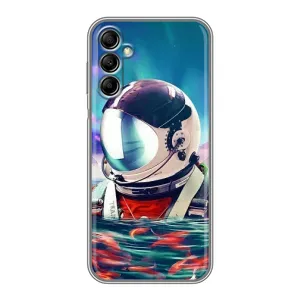 Силиконовый Чехол с принтом "Космонавты" на Samsung Galaxy A14 5G (Космонавт в воде)
