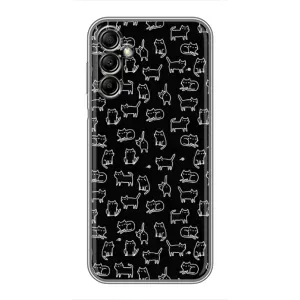 Чехол на тематику: Коты для Samsung Galaxy A14 5G (Котики на черном)