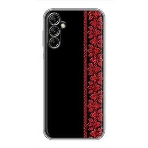 Силиконовый Чехол на Samsung Galaxy A14 5G (Красная Вышиванка)