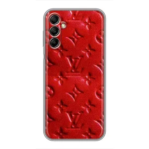 Текстурный Чехол Louis Vuitton для Самсунг Гелекси А14 (5G) (Красный ЛВ)
