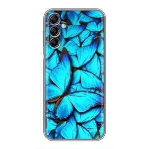 Силиконовый бампер с картинкой животных для Samsung Galaxy A14 5G (Крылья бабочек)