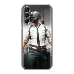 Силиконовый чехол с картинкой "Герой Pubg" на Samsung Galaxy A14 5G (Пабг)