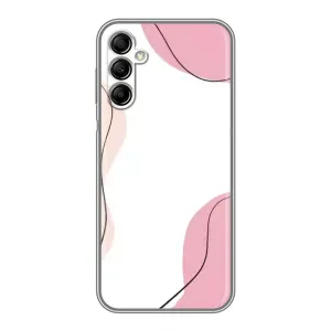 Чехол цветочный дизайн для Samsung Galaxy A14 5G (Розовый фон)