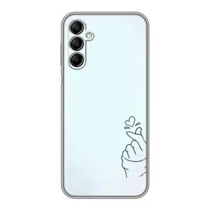 Чехлы (Знак сердечка) на Samsung Galaxy A14 5G (Сердце на голубом)