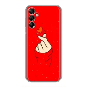 Чехлы (Знак сердечка) на Samsung Galaxy A14 5G (Сердце на красном)