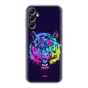 Силиконовый бампер с картинкой животных для Samsung Galaxy A14 5G (Тигр-Арт)