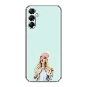 Силиконовый Чехол на Samsung Galaxy A14 5G с картинкой Стильных Девушек (В шапке)