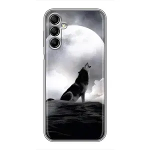 Чехол с Волком на Samsung Galaxy A14 5G (Волк и луна)