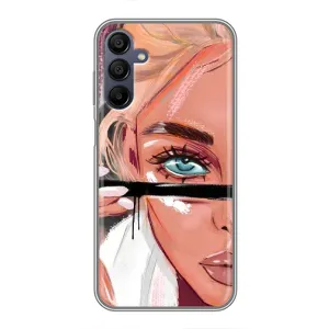 Силиконовый Чехол на Samsung Galaxy A15 (A155) с картинкой Стильных Девушек (Девушка и ресницы)