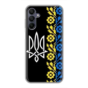 Силиконовый Чехол на Samsung Galaxy A15 (A155) (Герб и вышыванка)