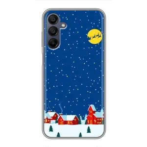 Силиконовый бампер на рождество для Samsung Galaxy A15 (A155) (Город в снегу)