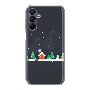 Силиконовый бампер на рождество для Samsung Galaxy A15 (A155) (Город зимний)