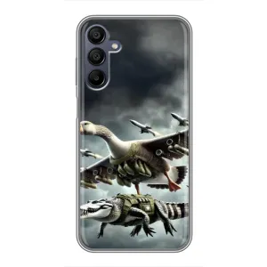Чехол с мемами тралалело тралала для Samsung Galaxy A15 (A155) (Гусини и крокодило)