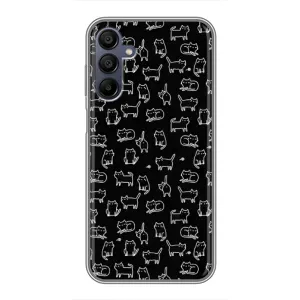 Чехол на тематику: Коты для Samsung Galaxy A15 (A155) (Котики на черном)