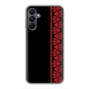 Силиконовый Чехол на Samsung Galaxy A15 (A155) (Красная Вышиванка)