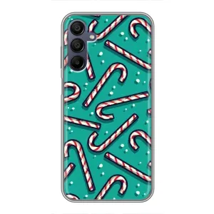 Силиконовый бампер на рождество для Samsung Galaxy A15 (A155) (Леденцы)