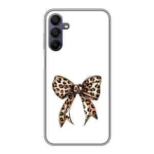 Чехол банты для Samsung Galaxy A15 (A155) (Леопардовый принт)