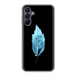 Чехол с картинками на черном фоне для Samsung Galaxy A15 (A155) (Листочек)