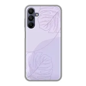 Чехол цветочный дизайн для Samsung Galaxy A15 (A155) (Монстера фиолетовая)