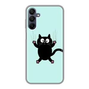 Силиконовый чехол с котиком для Samsung Galaxy A15 (A155) (Падающий кот)