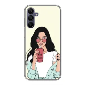 Силиконовый Чехол на Samsung Galaxy A15 (A155) с картинкой Стильных Девушек (С напитком)