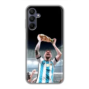 Чехлы Лео Месси Аргентина для Samsung Galaxy A15 (A155) (Счастливый Месси)