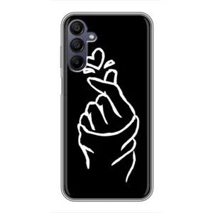 Чехлы (Знак сердечка) на Samsung Galaxy A15 (A155) (Сердце на черном)