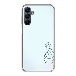 Чехлы (Знак сердечка) на Samsung Galaxy A15 (A155) (Сердце на голубом)