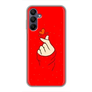 Чехлы (Знак сердечка) на Samsung Galaxy A15 (A155) (Сердце на красном)