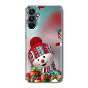 Чехлы на Новый Год Samsung Galaxy A15 (A155) (Снеговик в шапке)