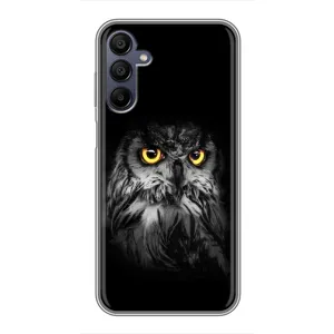 Чехлы с принтом СОВЫ для Samsung Galaxy A15 (A155) (Сова на чёрном)
