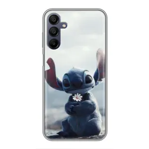 Чехол с рисунком Стич для Samsung Galaxy A15 (A155) (Стич с цветочком)