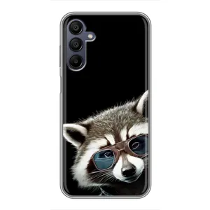Силиконовый Чехол с Енотами на Samsung Galaxy A15 (A155) (Стильный Енот)