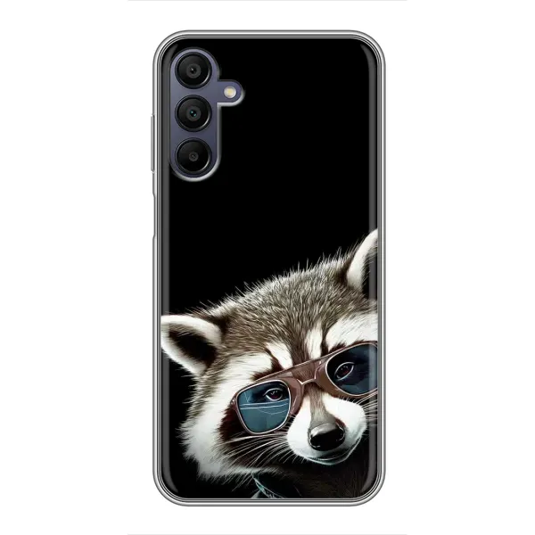Чехол с рисунком «Стильный Енот» для Samsung Galaxy A15 (A155) Чехол с рисунком «Стильный Енот» для Samsung Galaxy A15 (A155)
