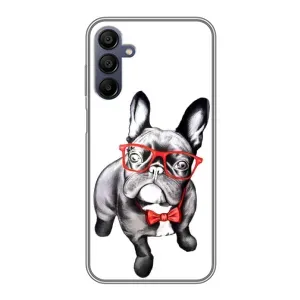 Бампер для Samsung Galaxy A15 (A155) с картинкой "Песики" (В очках)