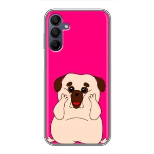Чехол (ТПУ) Милые собачки для Samsung Galaxy A15 (A155) (Веселый Мопсик)