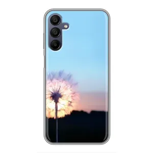 Силиконовый Чехол с одуванчиками на Samsung Galaxy A15 (A155) (Закат с одуванчиком)