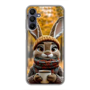 Печатный чехол «Зверята с кофе» для Samsung Galaxy A15 (A155) (Зайчик с кофе)