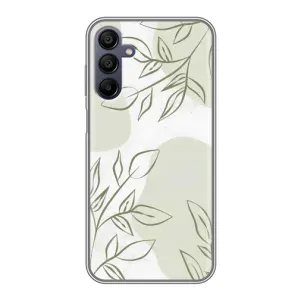 Чехол цветочный дизайн для Samsung Galaxy A15 (A155) (Зелёный дизайн)