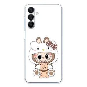 Чехол с принтом Лабубу для Samsung Galaxy A16 5G (Белый Лабубу)