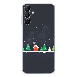 Силиконовый бампер на рождество для Samsung Galaxy A16 5G (Город зимний)