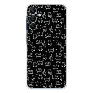 Чехол на тематику: Коты для Samsung Galaxy A16 5G (Котики на черном)