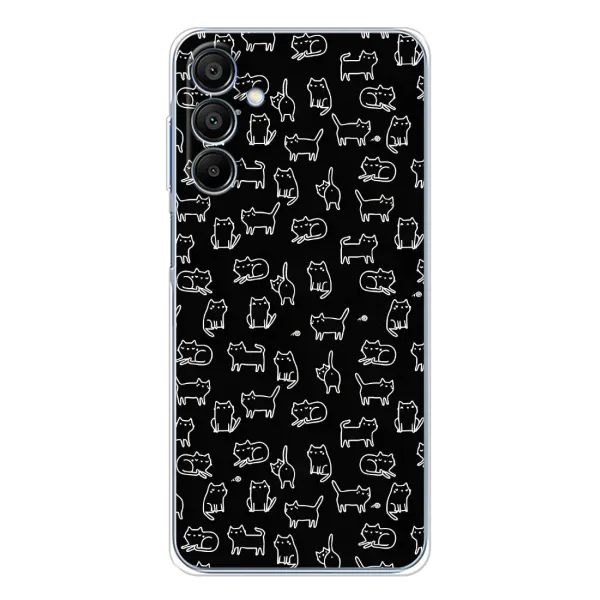 Чехол с рисунком «Котики на черном» для Samsung Galaxy A16 5G Чехол с рисунком «Котики на черном» для Samsung Galaxy A16 5G