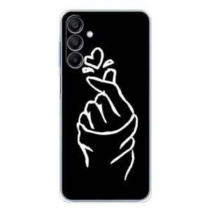 Чехлы (Знак сердечка) на Samsung Galaxy A16 5G (Сердце на черном)
