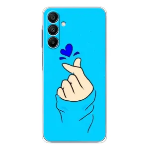 Чехлы (Знак сердечка) на Samsung Galaxy A16 5G (Сердце на синем)