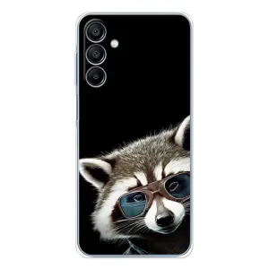 Силиконовый Чехол с Енотами на Samsung Galaxy A16 5G (Стильный Енот)