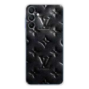 Текстурный Чехол Louis Vuitton для Галакси A16 (Черный ЛВ)
